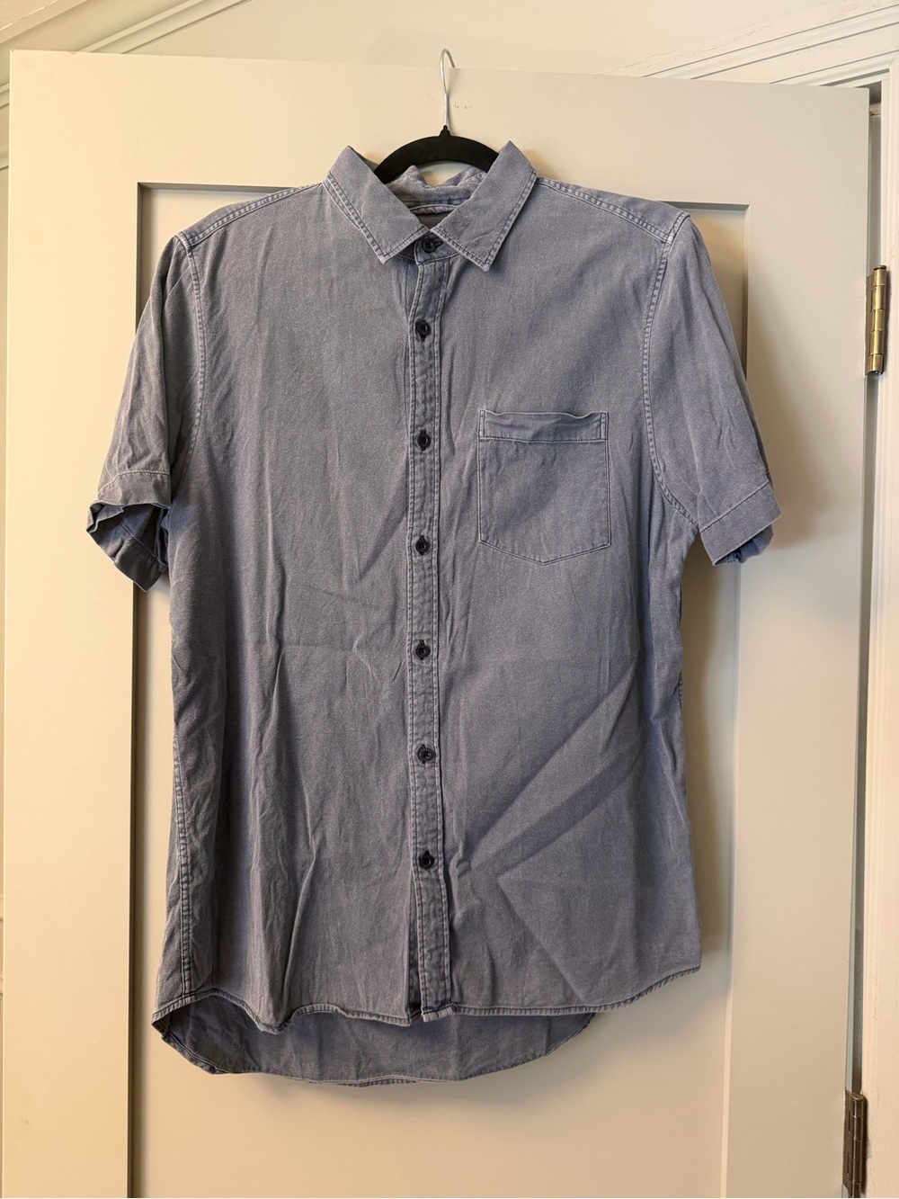 Buck Mason Light Blue Short-Sleeve Button-Down Shirt